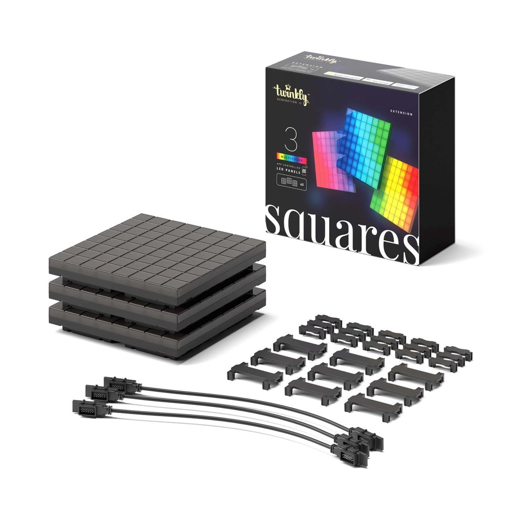 Pametni osvjetljavajući set TWINKLY Squares Extension Kit (Wi-Fi/Bluetooth, crna)-0