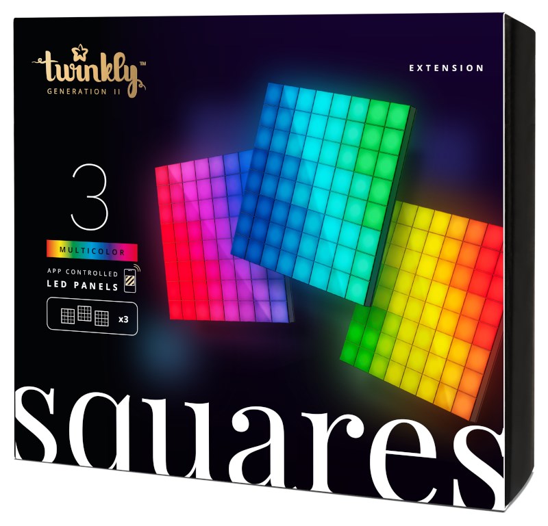 Pametni osvjetljavajući set TWINKLY Squares Extension Kit (Wi-Fi/Bluetooth, crna)-1