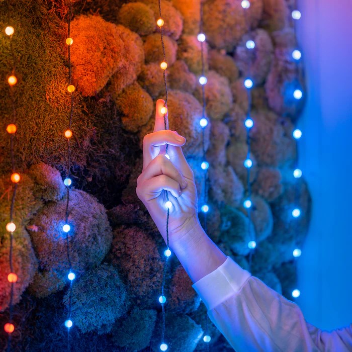 Svjetleće bombone TWINKLY 100 lampica u obliku perli RGB LEDs (zelena žica, USB-C)-1