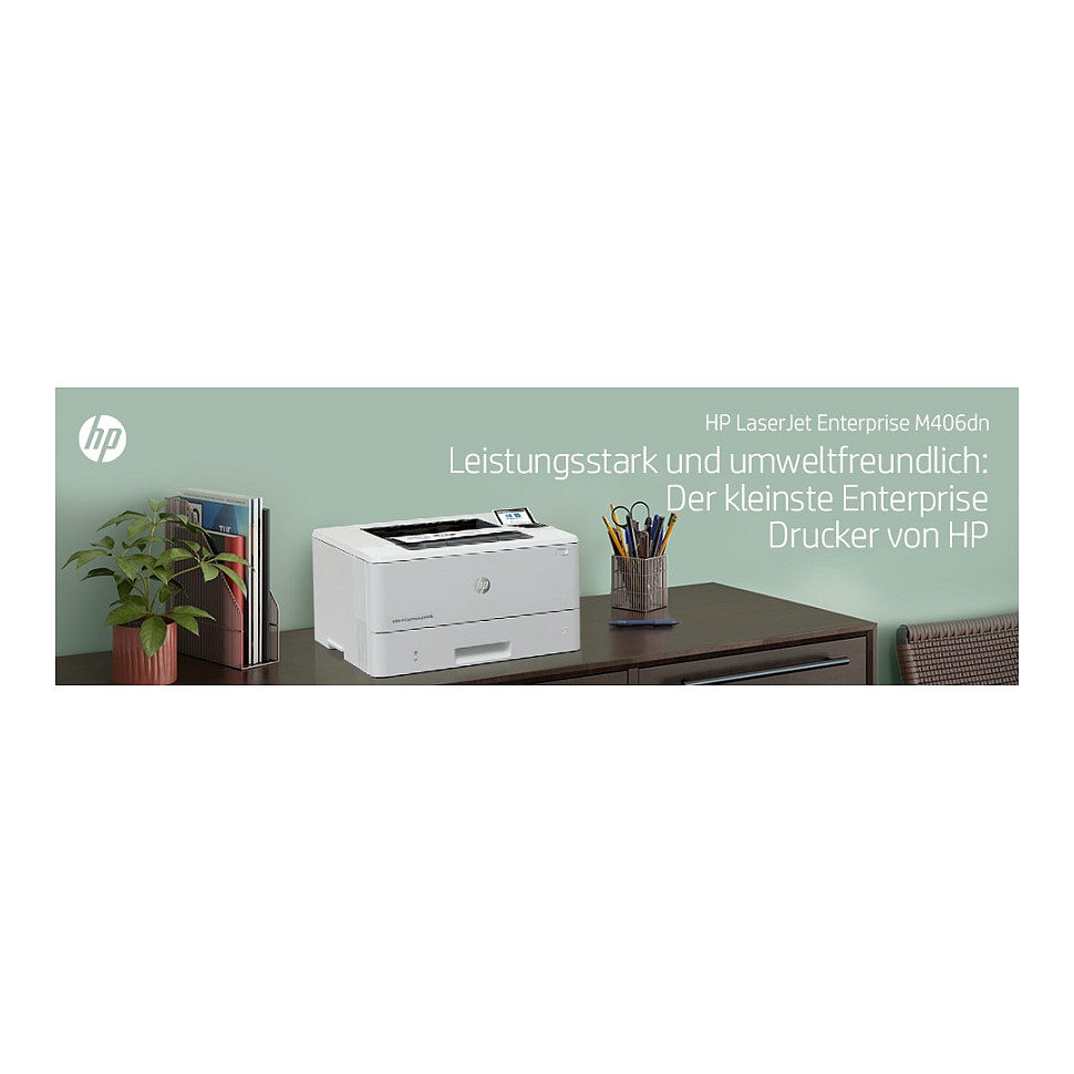 HP LaserJet Enterprise M406dn, Black and white, Printer for Business, Print, Compact Size; Strong Security; Two-sided printing; Energy Efficient; Front-facing USB printing-10