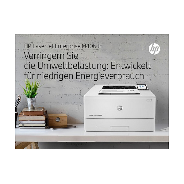 HP LaserJet Enterprise M406dn, Black and white, Printer for Business, Print, Compact Size; Strong Security; Two-sided printing; Energy Efficient; Front-facing USB printing-13