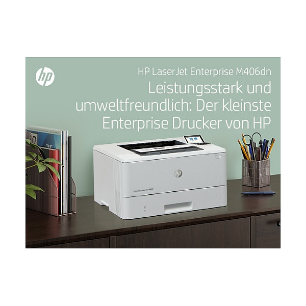 HP LaserJet Enterprise M406dn, Black and white, Printer for Business, Print, Compact Size; Strong Security; Two-sided printing; Energy Efficient; Front-facing USB printing-14