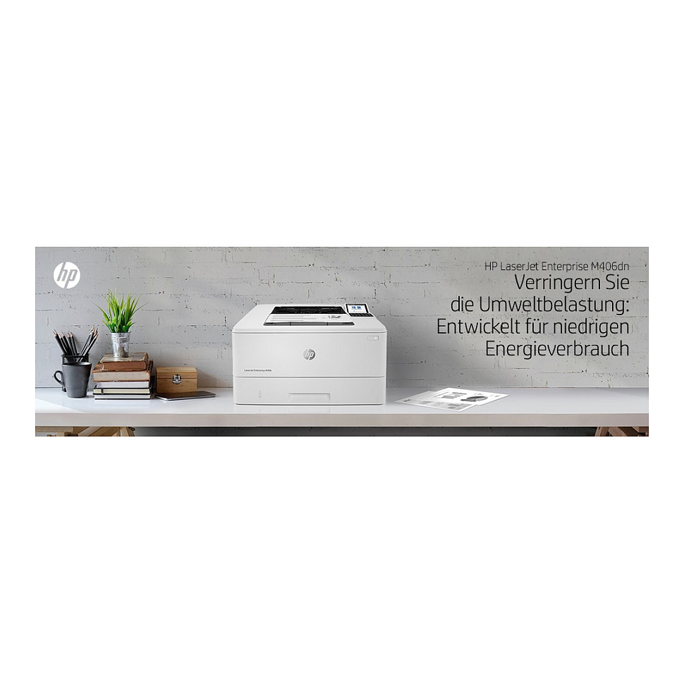 HP LaserJet Enterprise M406dn, Black and white, Printer for Business, Print, Compact Size; Strong Security; Two-sided printing; Energy Efficient; Front-facing USB printing-19
