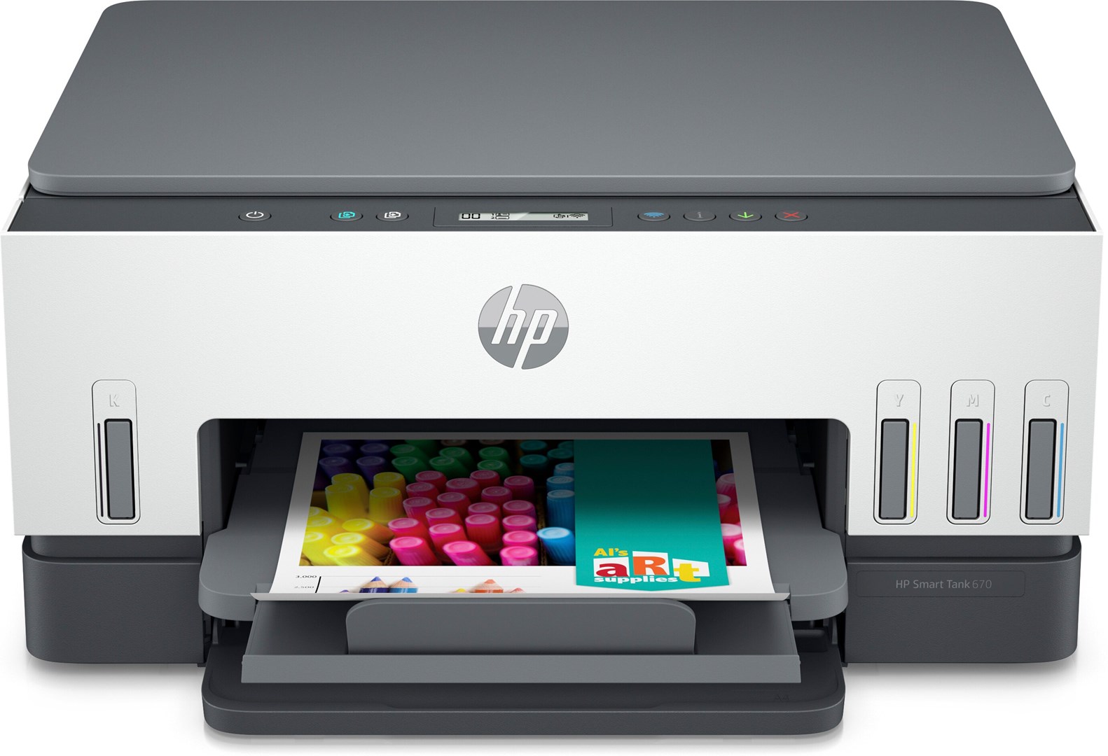 Pisač HP Smart Tank 670 All-in-One (Thermal inkjet, A4, 4800 x 1200 DPI, 12 ppm, Wi-Fi)