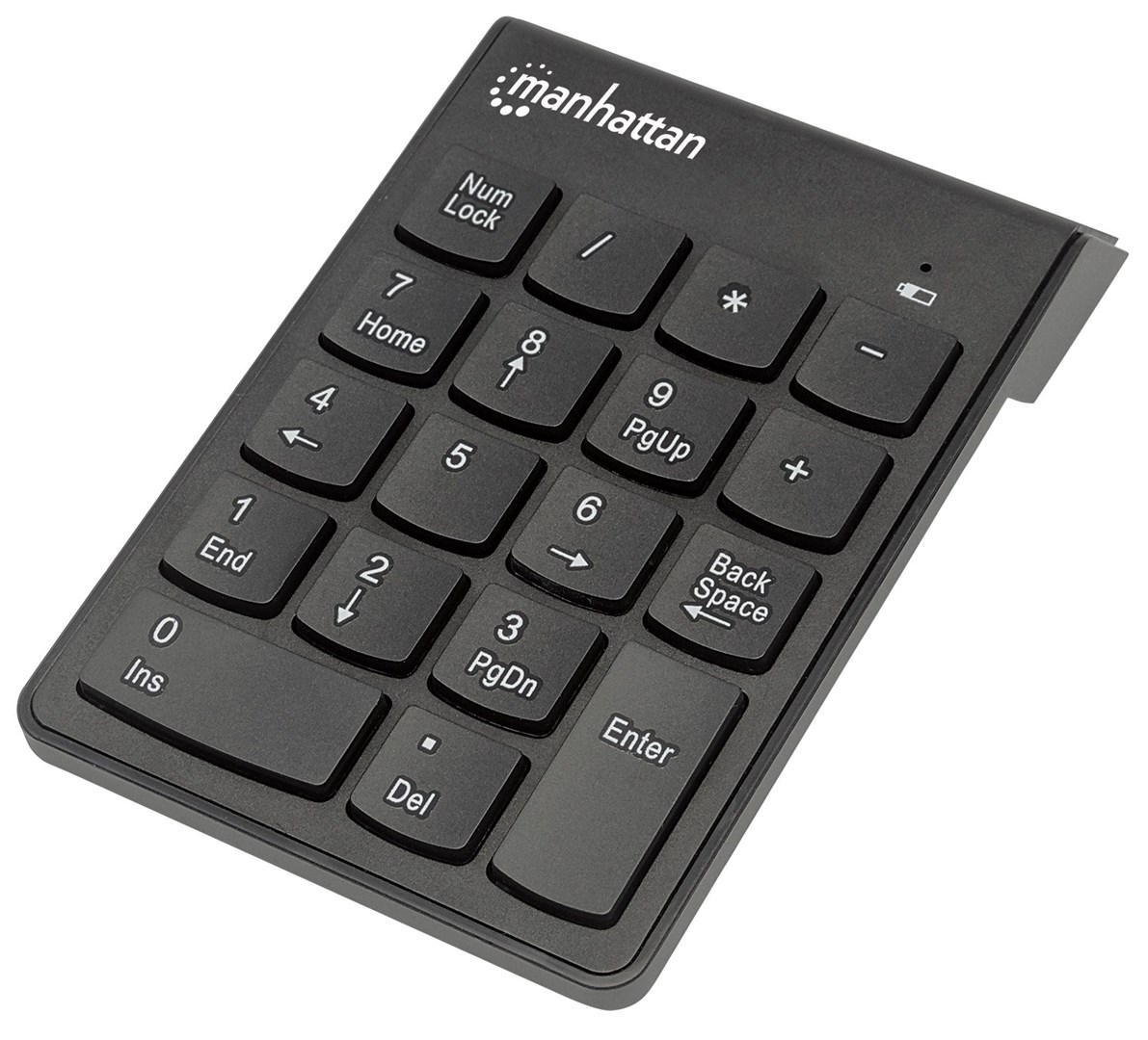 Numerička tipkovnica MANHATTAN 2336254 (Bežična 2.4GHz, USB-A mikro prijemnik, 18 tipki, crna boja) – internacionalna non HR tipkovnica-0