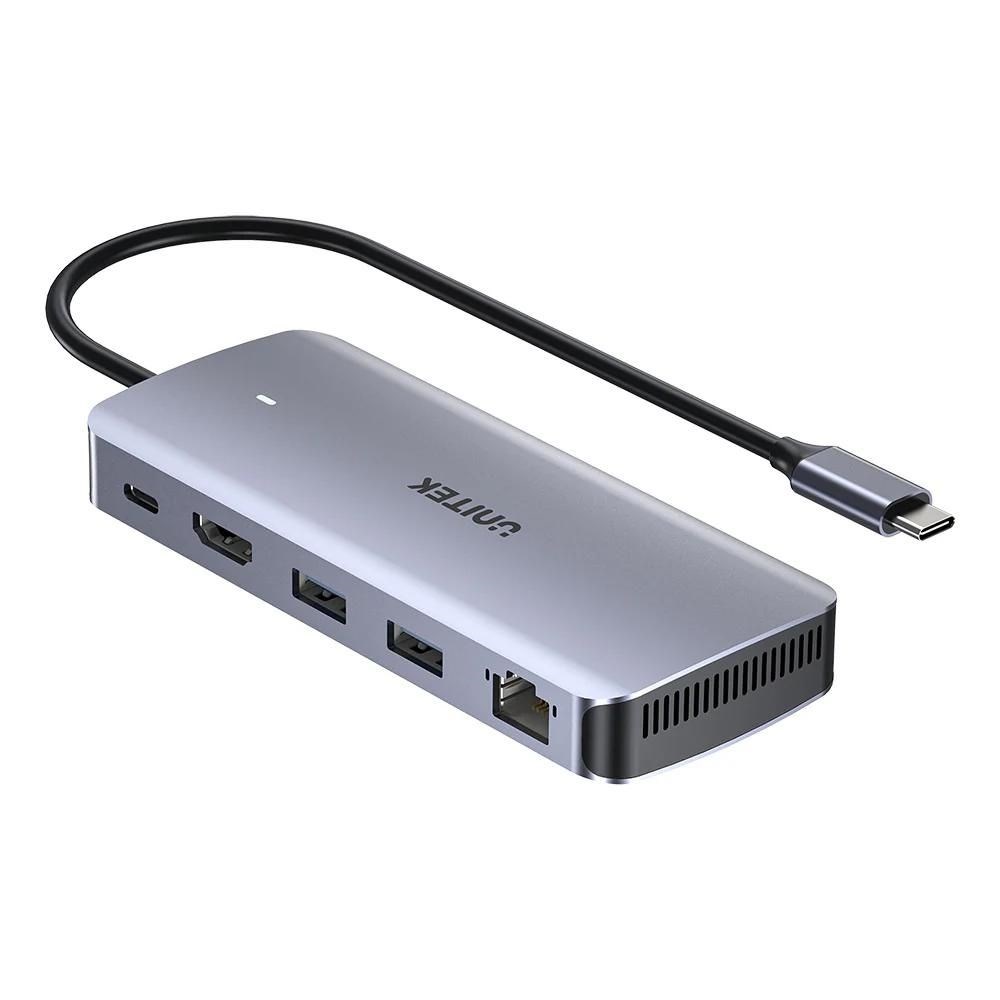 Aktivni hub s M.2 SSD kućištem UNITEK ACTIVE HUB 6-IN-1 USB-C (USB-C, 6 u 1)-0