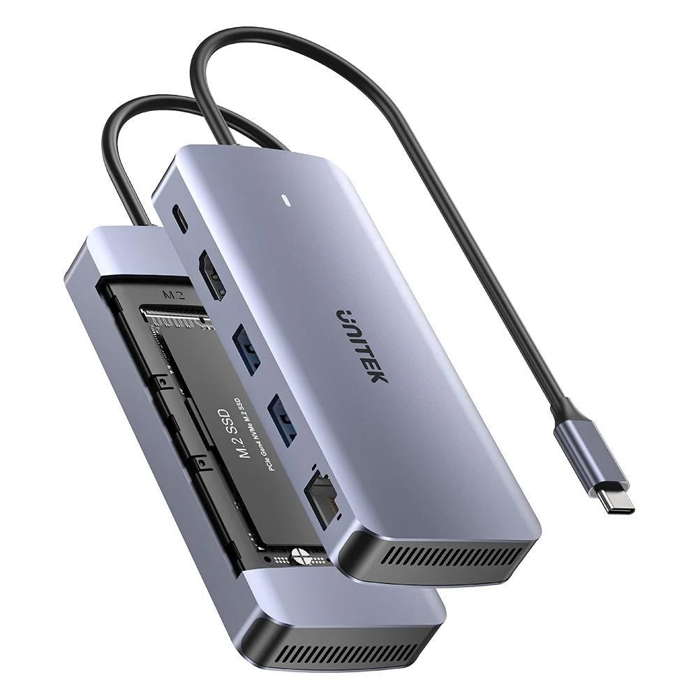 Aktivni hub s M.2 SSD kućištem UNITEK ACTIVE HUB 6-IN-1 USB-C (USB-C, 6 u 1)-4