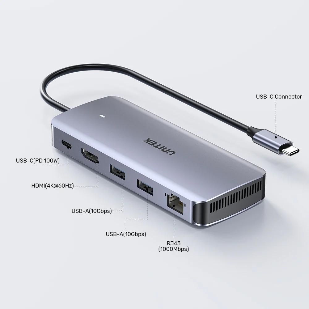 Aktivni hub s M.2 SSD kućištem UNITEK ACTIVE HUB 6-IN-1 USB-C (USB-C, 6 u 1)-3