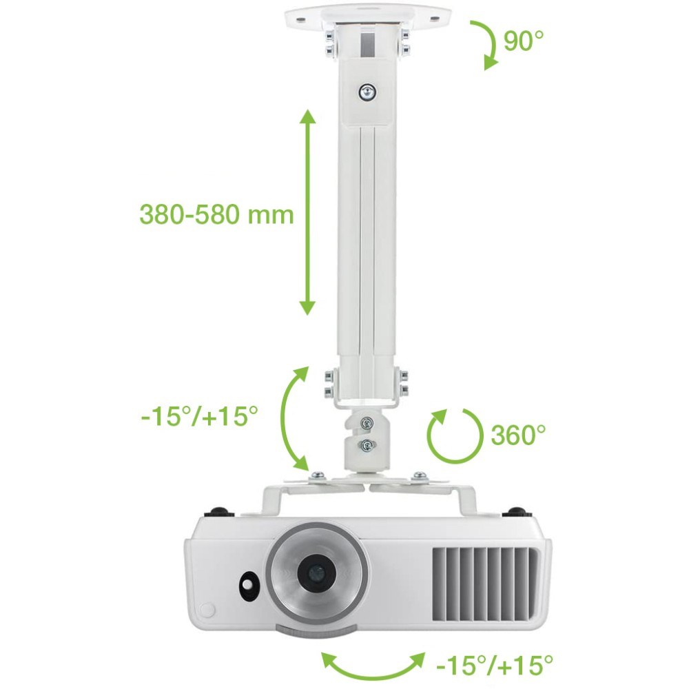 Podrška za projektor TECHLY ICA-PM 18S srebrna boja (380-580 mm)-4