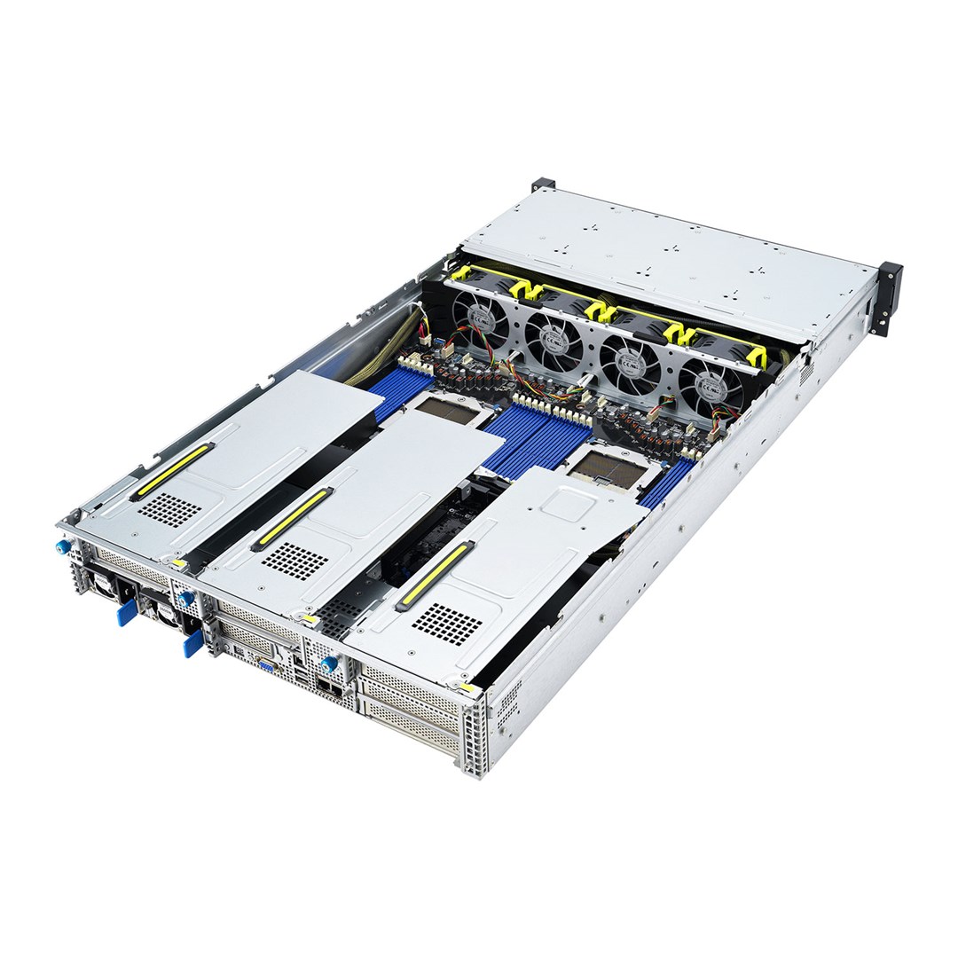 Platforma ASUS Rack RS720A-E12-RS24U AMD Epyc 9004 (2U, 24x NVMe, 2xM.2, 3xGPU, 2x10Gbe, IPMI, 1+1 2600W)-1