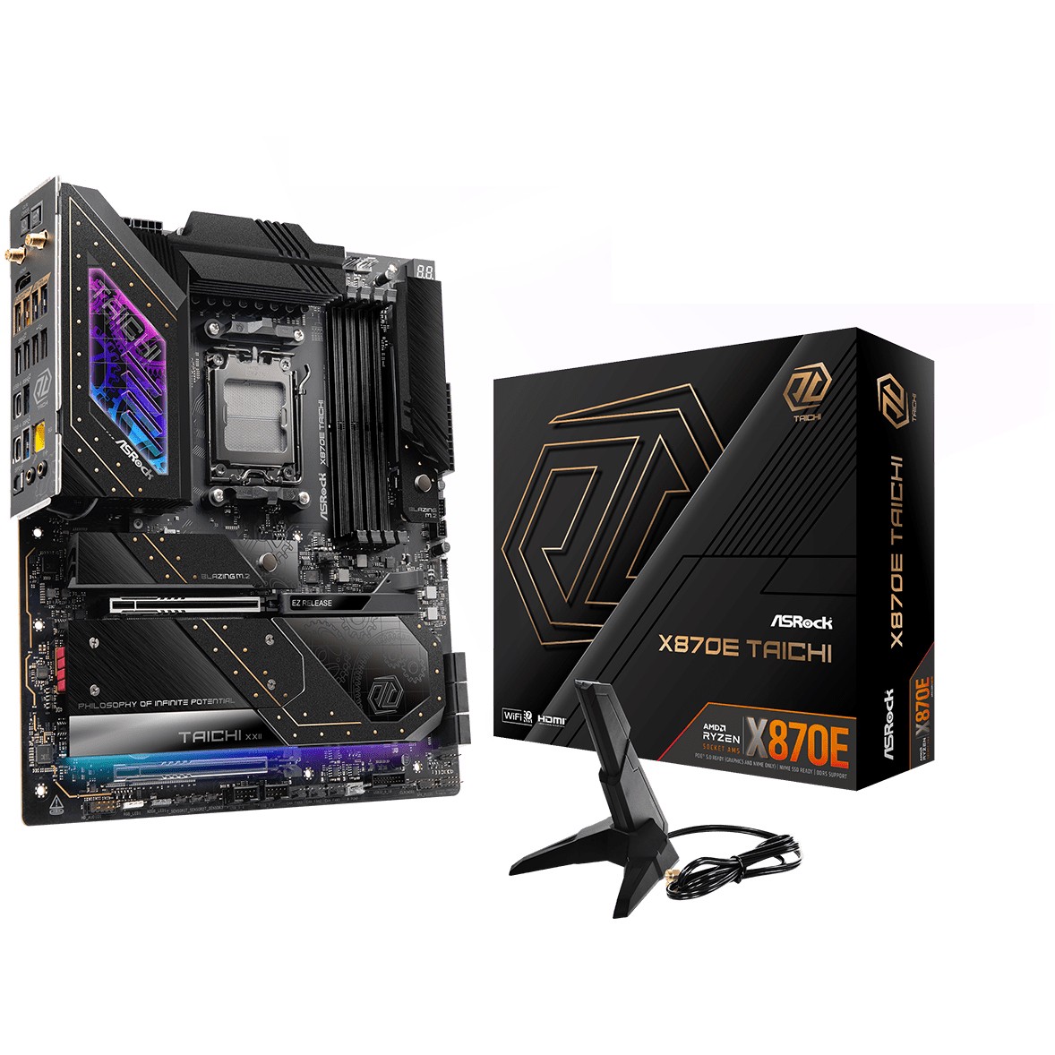 Matična ploča ASROCK X870E Taichi (Socket AM5, AMD X870E, DDR5, PCIe 5.0 x16, USB 3.2, Wi-Fi 7)-1