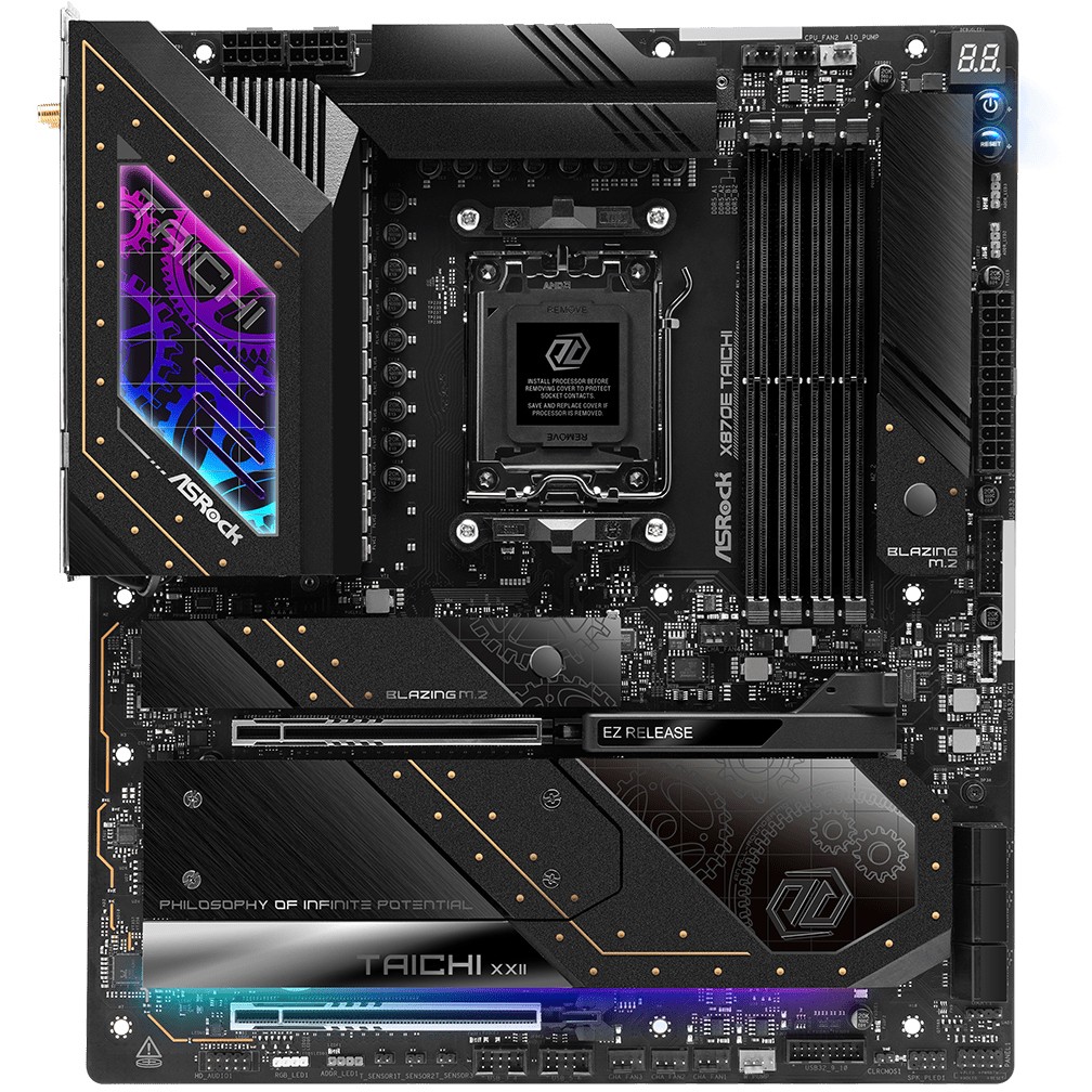 Matična ploča ASROCK X870E Taichi (Socket AM5, AMD X870E, DDR5, PCIe 5.0 x16, USB 3.2, Wi-Fi 7)-2