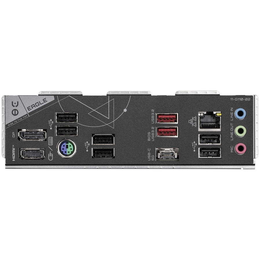 GIGABYTE B650 EAGLE Motherboard - AMD Ryzen 9000 Series CPUs, 12+2+2 Phases VRM, up to 7600MHz DDR5 (OC), 1xPCIe 5.0 + 2xPCIe 4.0 M.2, GbE LAN, USB 3.2 Gen 2-2
