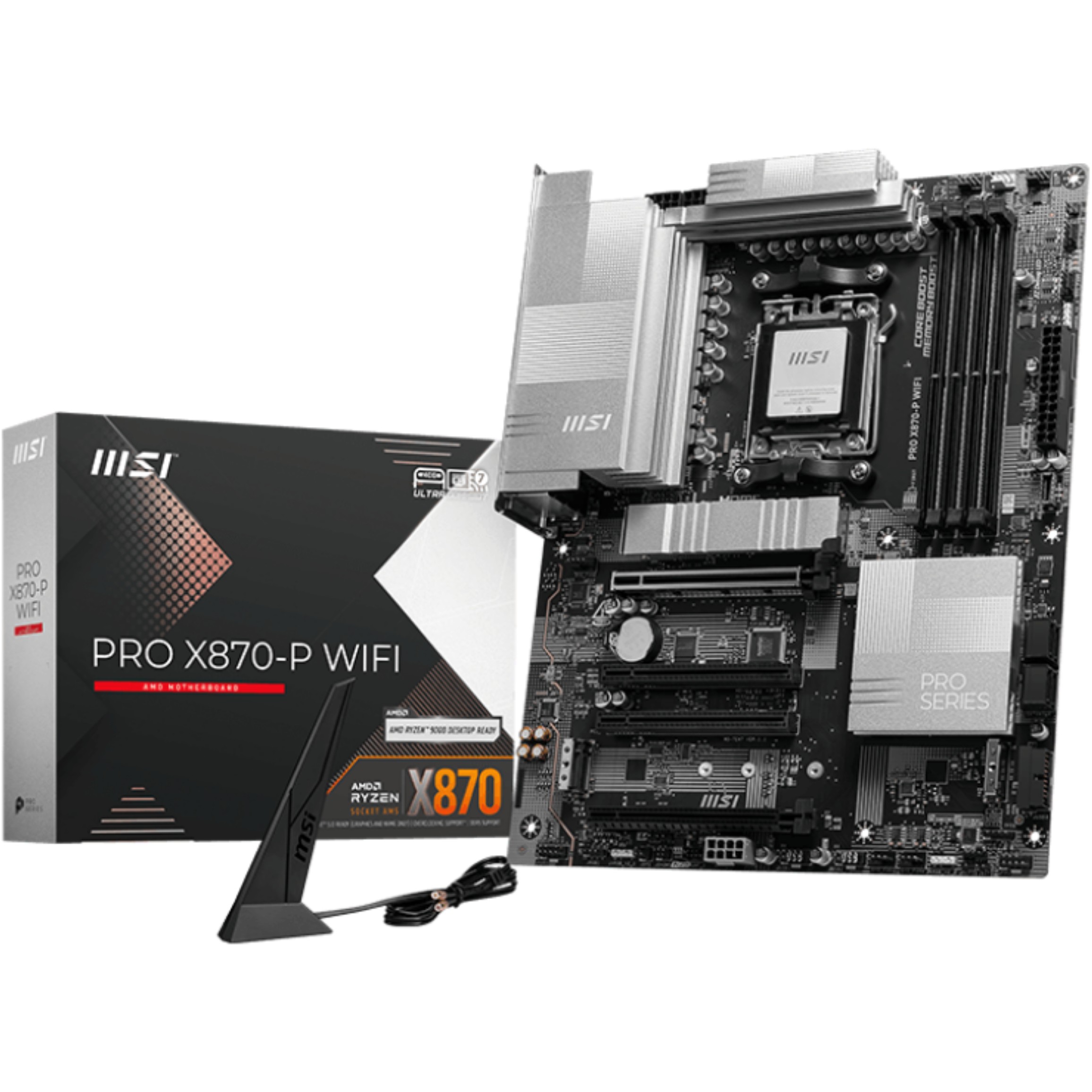 Motherboard MSI PRO X870-P WIFI (ATX, socket am5, amd x870, 4x dimm, ddr5, usb 4.0, usb-c 3.2 gen 2, hdmi, wi-fi 7)-1