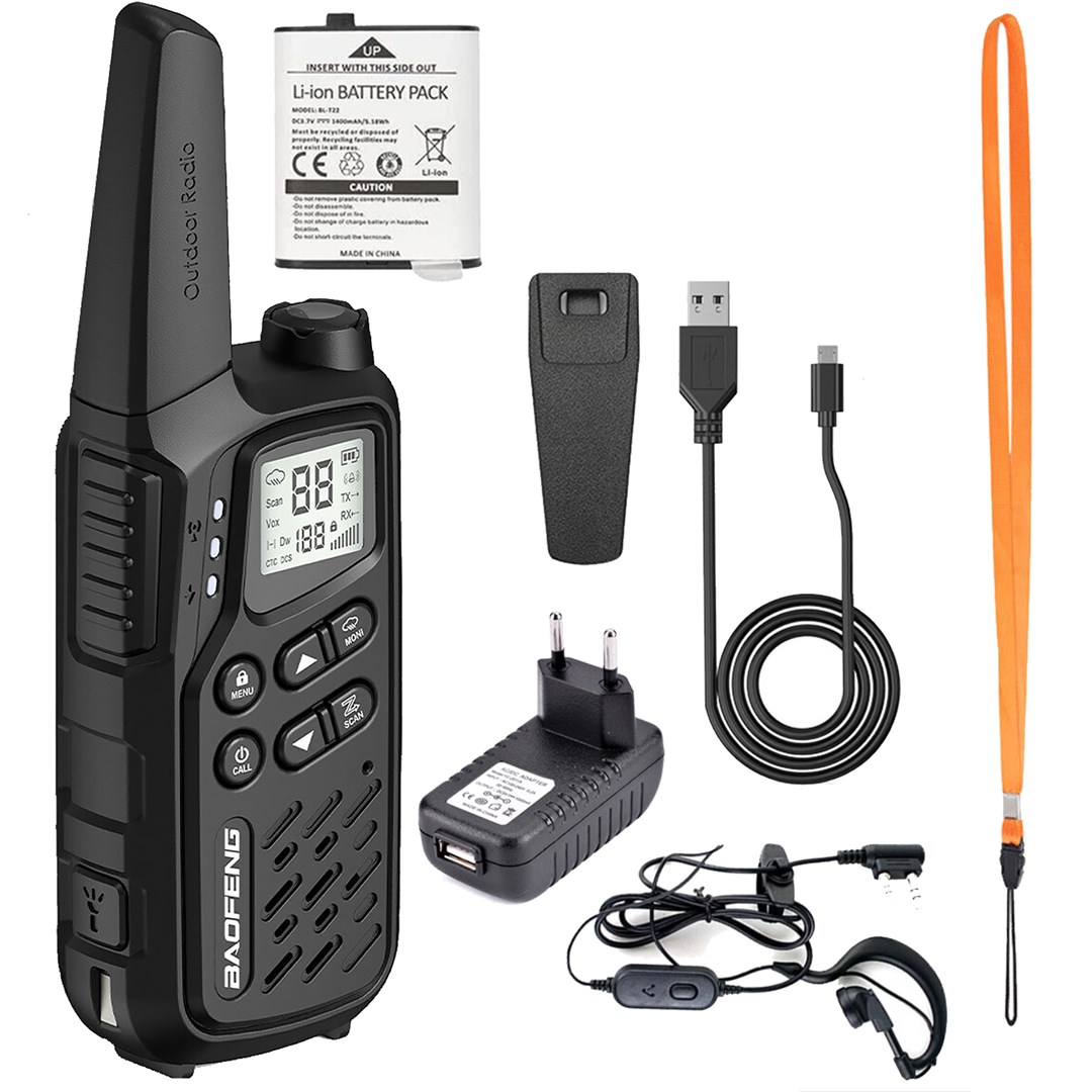 Ručni radio BAOEFENG BF-T25E (crna)-1
