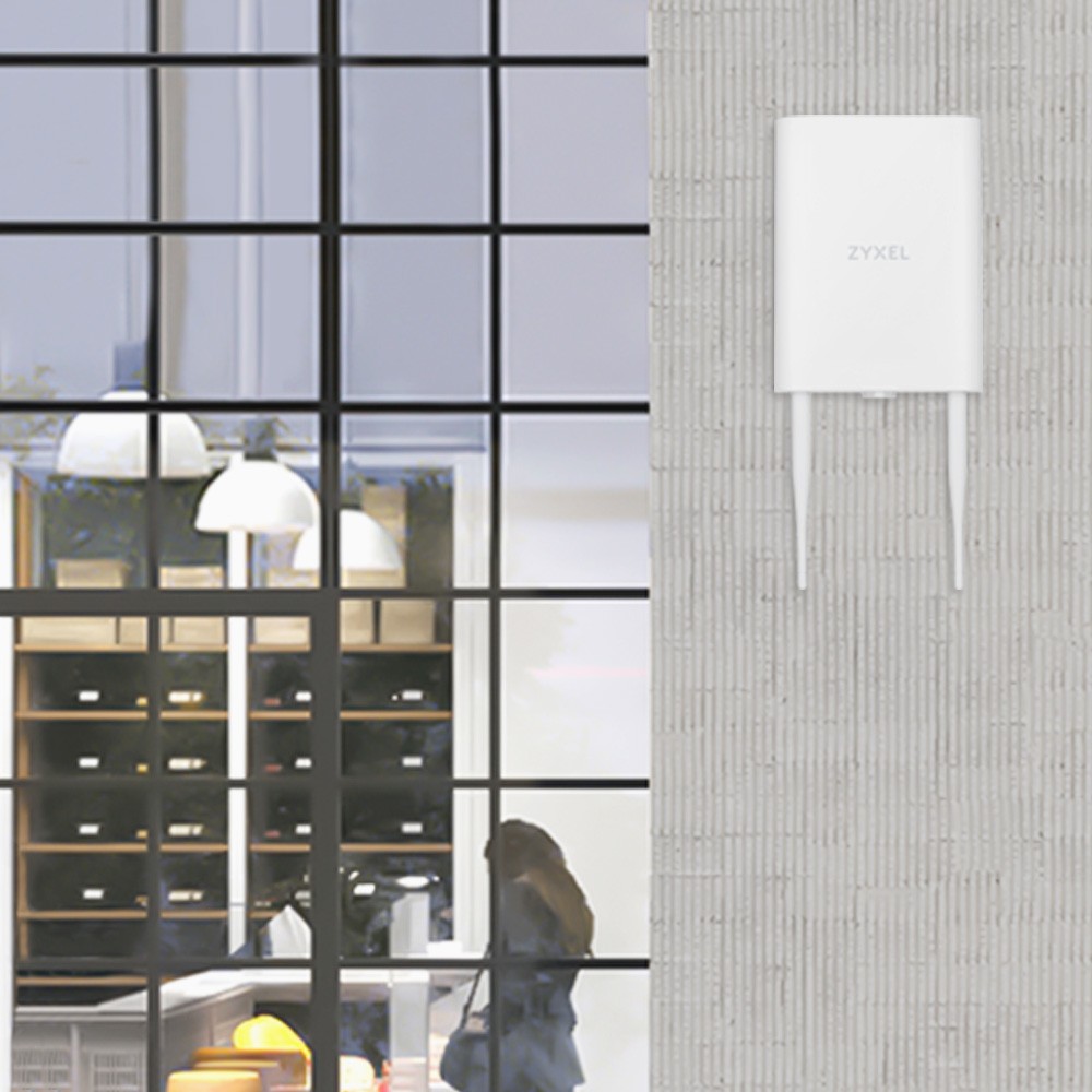 Wi-Fi 6 pristupna točka ZYXEL NWA55AXE (2.4GHz(2x2)/5GHz(2x2), PoE+, 1x1G, bijela)-2