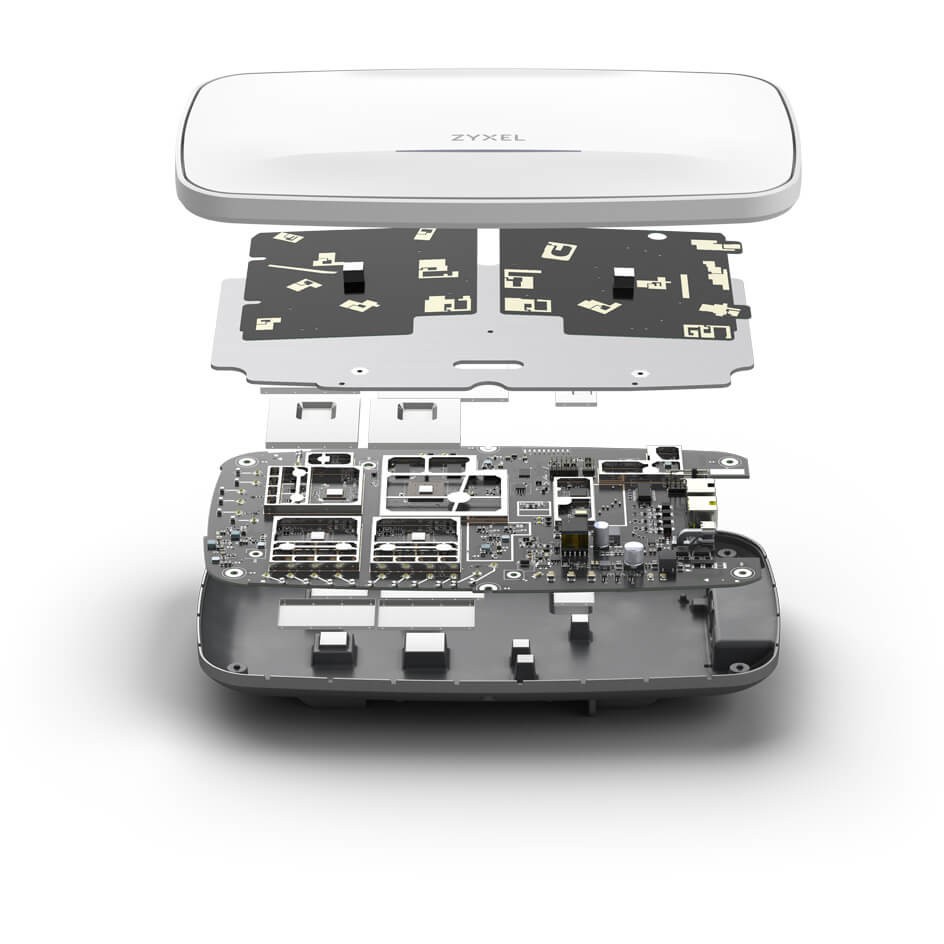 Wi-Fi 7 pristupna točka ZYXEL WBE660S (2.4GHz/5GHz/6GHz, PoE+/PoE++, 1x1G, 1x10G, siva)-2