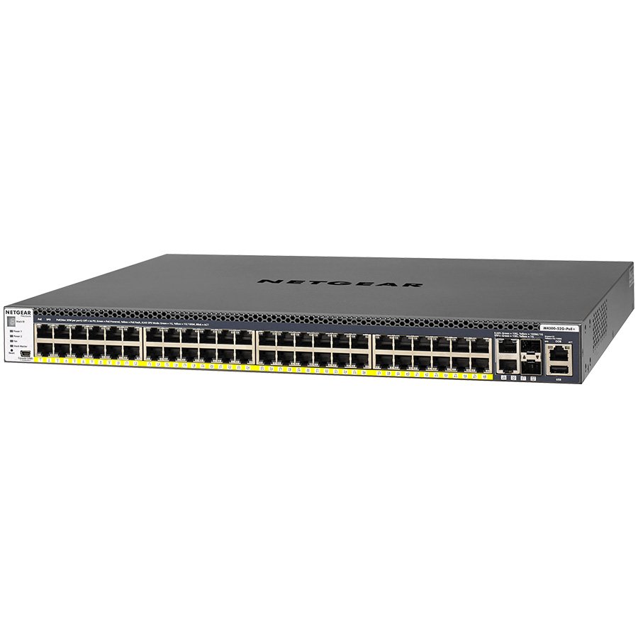 Switch NETGEAR M4300-52G-POE+ MANAGED SW APS1000W crna boja-1