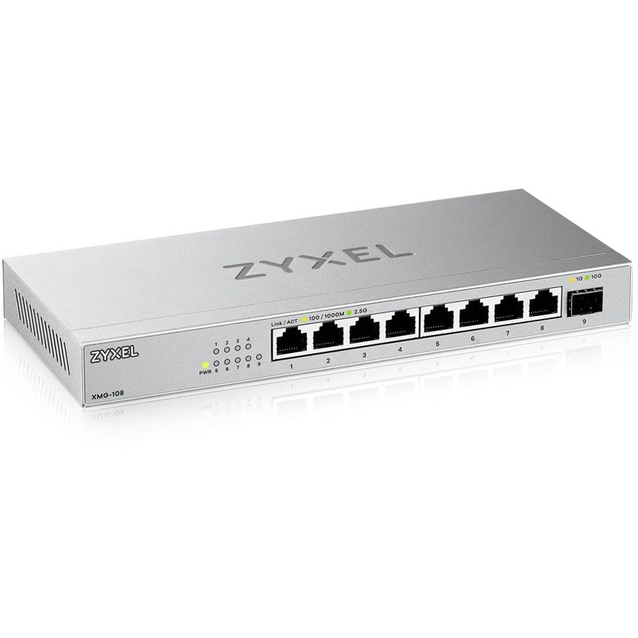 Switch ZyXEL XMG-108 Unmanaged 2.5G Ethernet Silver-0