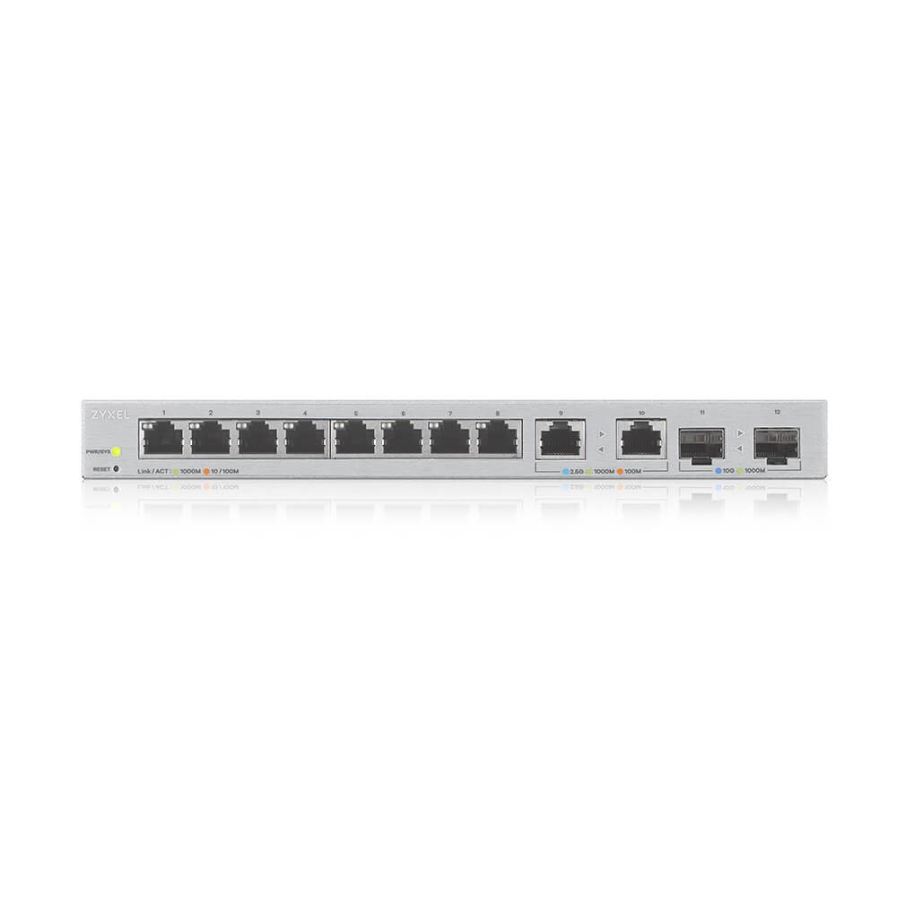 Mrežni prekidač ZYXEL XGS1210-12-ZZ0102F (upravljani Gigabit Ethernet 10/100/1000, siva)-1