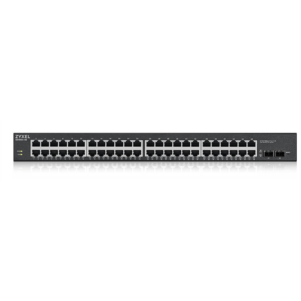 Upravljani mrežni prekidač ZYXEL GS1900-48HPv2 (Gigabit Ethernet 10/100/1000, Power over Ethernet, Crna)