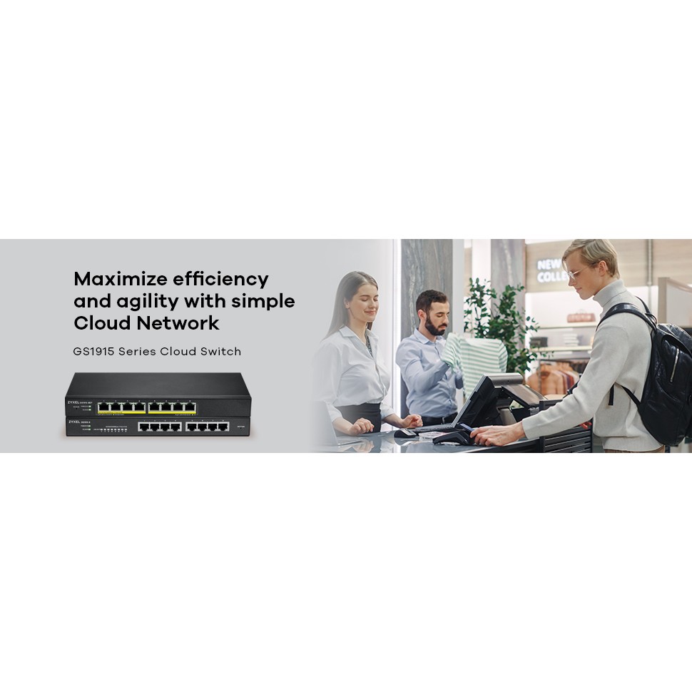 Switch ZYXEL GS1915-8EP (Managed L2, Gigabit Ethernet, Power over Ethernet, Crni)-4