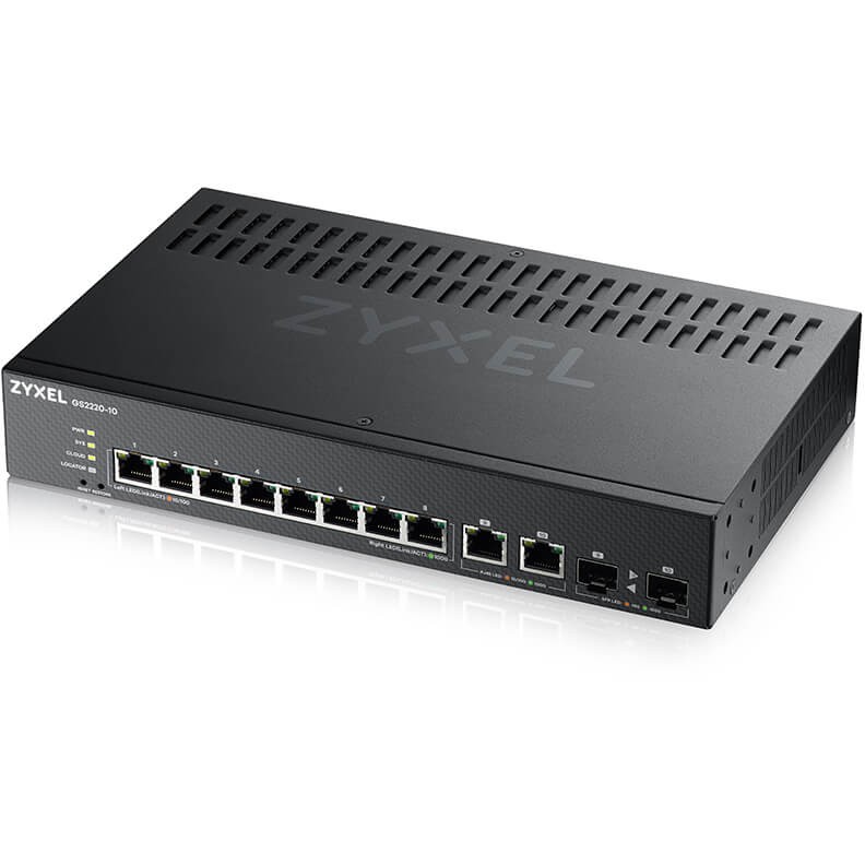 Mrežni prekidač ZYXEL GS2220-10-EU0101F (Upravljani L2 Gigabit Ethernet (10/100/1000), Crna)-3
