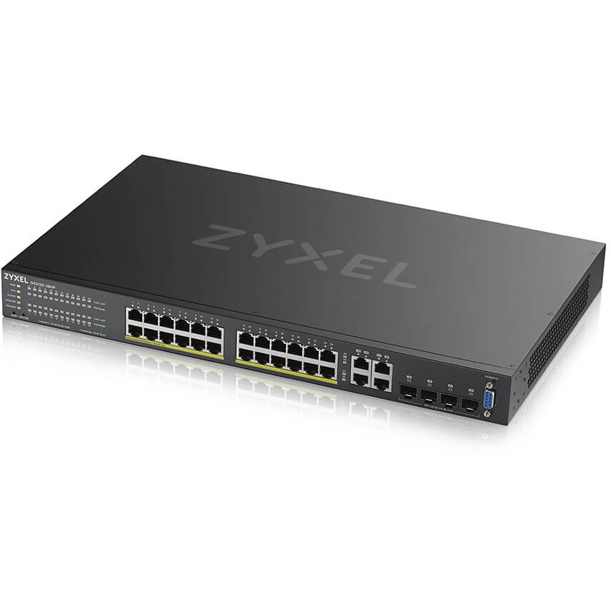 Mrežni prekidač ZYXEL GS2220-28HP-EU0101F (Upravljani L2 Gigabit Ethernet (10/100/1000), Power over Ethernet (PoE), Crna)-3