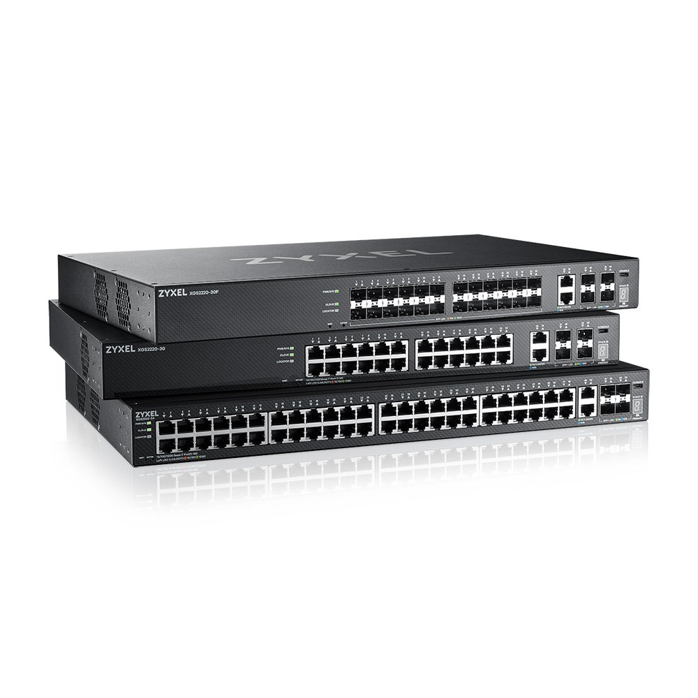 Upravljani Ethernet prekidač ZYXEL XGS2220-30HP (Gigabit Ethernet (10/100/1000), Power over Ethernet (PoE), Crna)-1