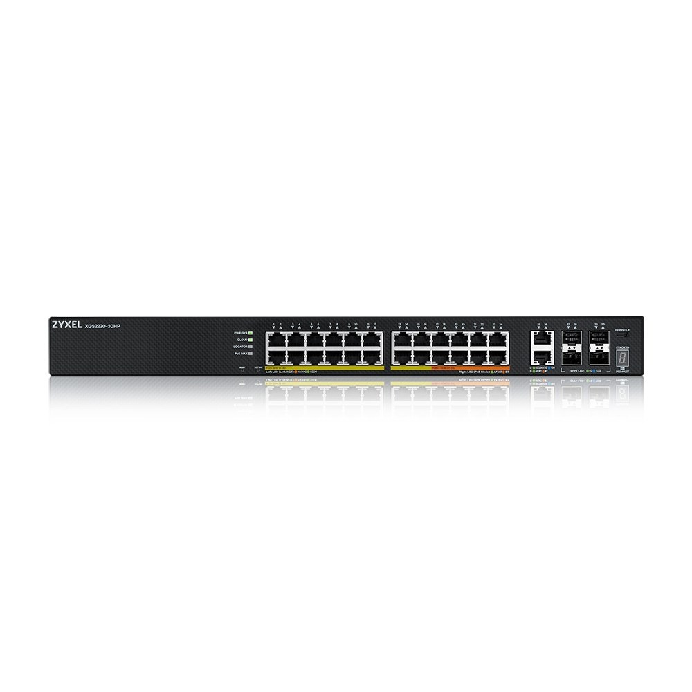 Upravljani Ethernet prekidač ZYXEL XGS2220-30HP (Gigabit Ethernet (10/100/1000), Power over Ethernet (PoE), Crna)-5