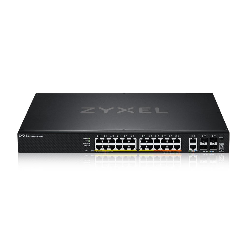 Upravljani Ethernet prekidač ZYXEL XGS2220-30HP (Gigabit Ethernet (10/100/1000), Power over Ethernet (PoE), Crna)-4