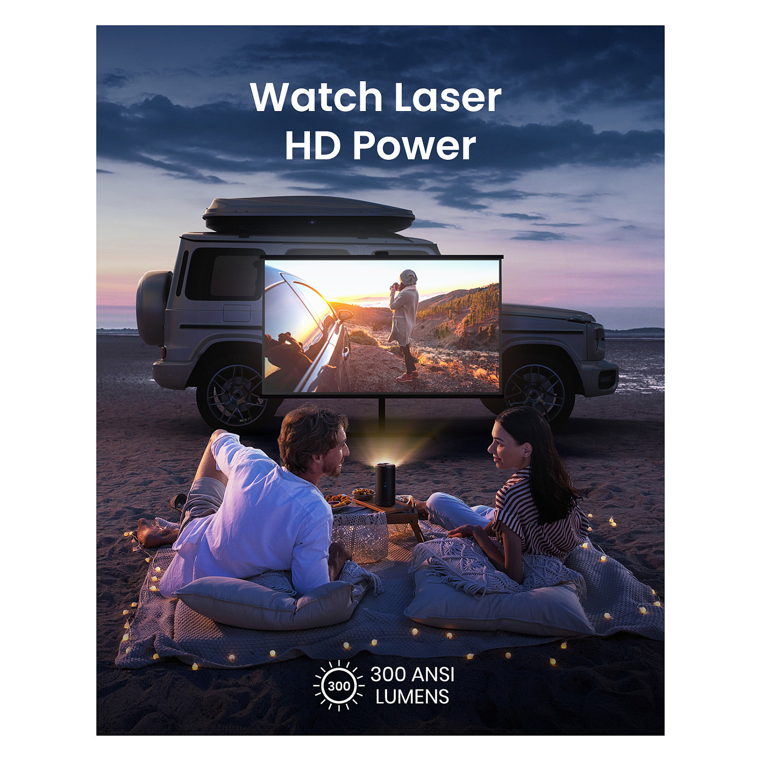 Prijenosni projektor NEBULA Capsule 3 Laser Google TV (Google TV, laserska tehnologija)-13