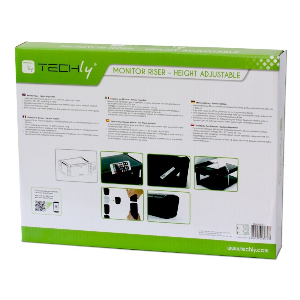 Techly Height-Adjustable Smart Stand ICA-MS 401-11