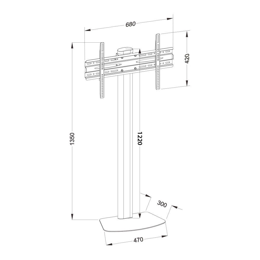 TV nosač TECHLY ICA-TR27 139.7 cm (55") Crni-2