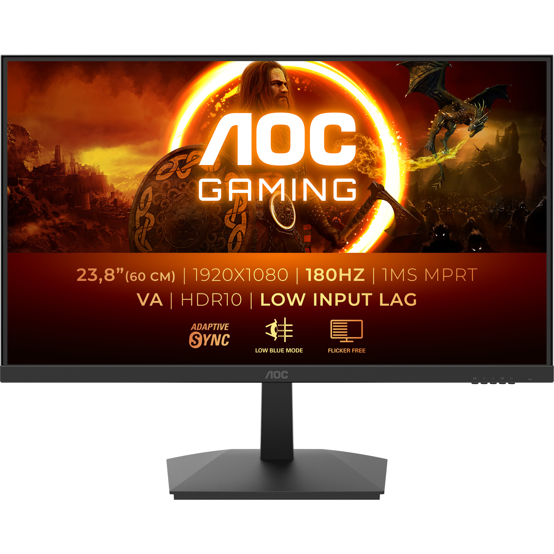 Monitor AOC 24G15N2 60,4cm (23,8") 1920x1080, 180Hz, VA, 4ms, 30001, VESA