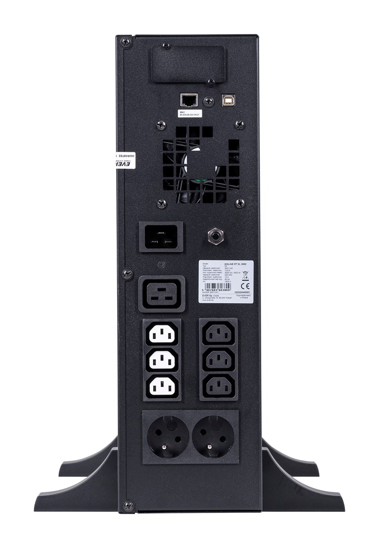 UPS Ever SINLINE RT XL 3000 (Line-Interactive, 3 kVA, 3000 W, 9 AC utičnica, AVR)-5