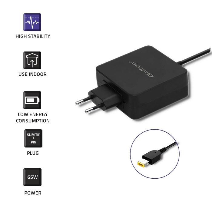 Napajanje za Lenovo QOLTEC 51766 (65W, 20V, 3.25A, Slim tip+pin)-2