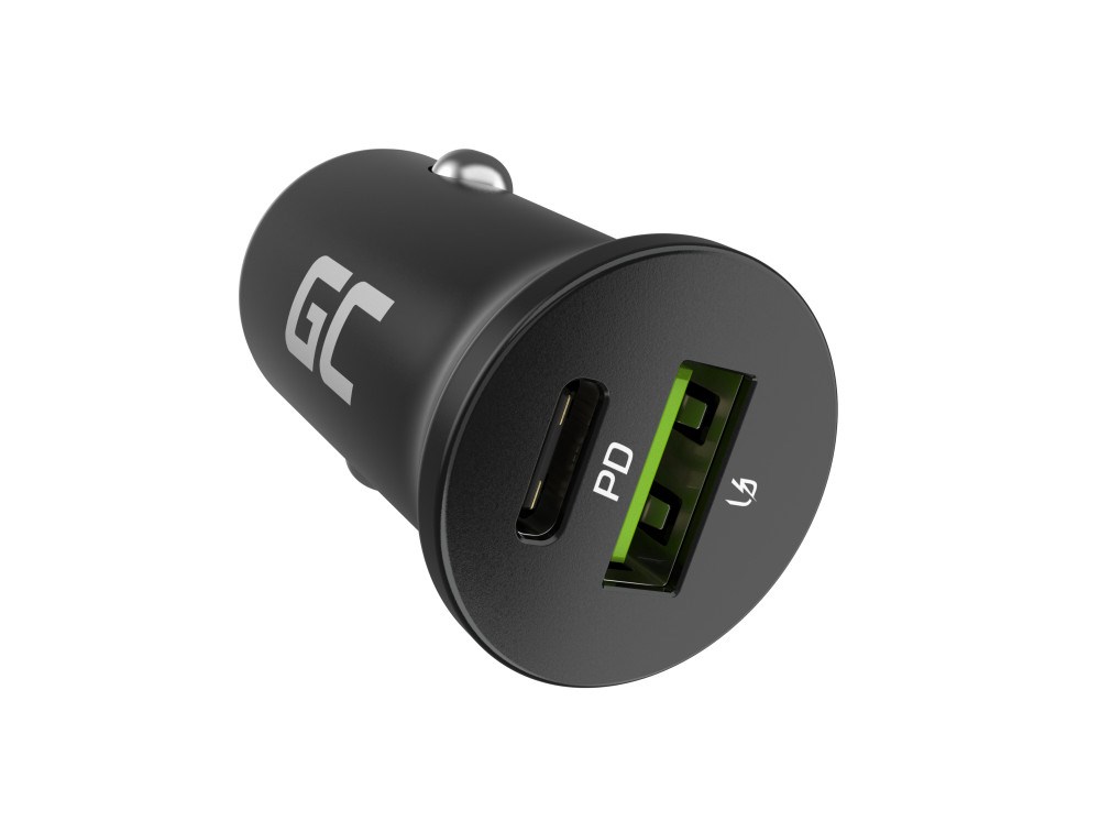 USB Punjač GREEN CELL GC CADM-GC-38AC (38W, 1x USB-C, USB-A, crna, za mobitel, tablet, pametni sat, prijenosni zvučnik, power bank)-1