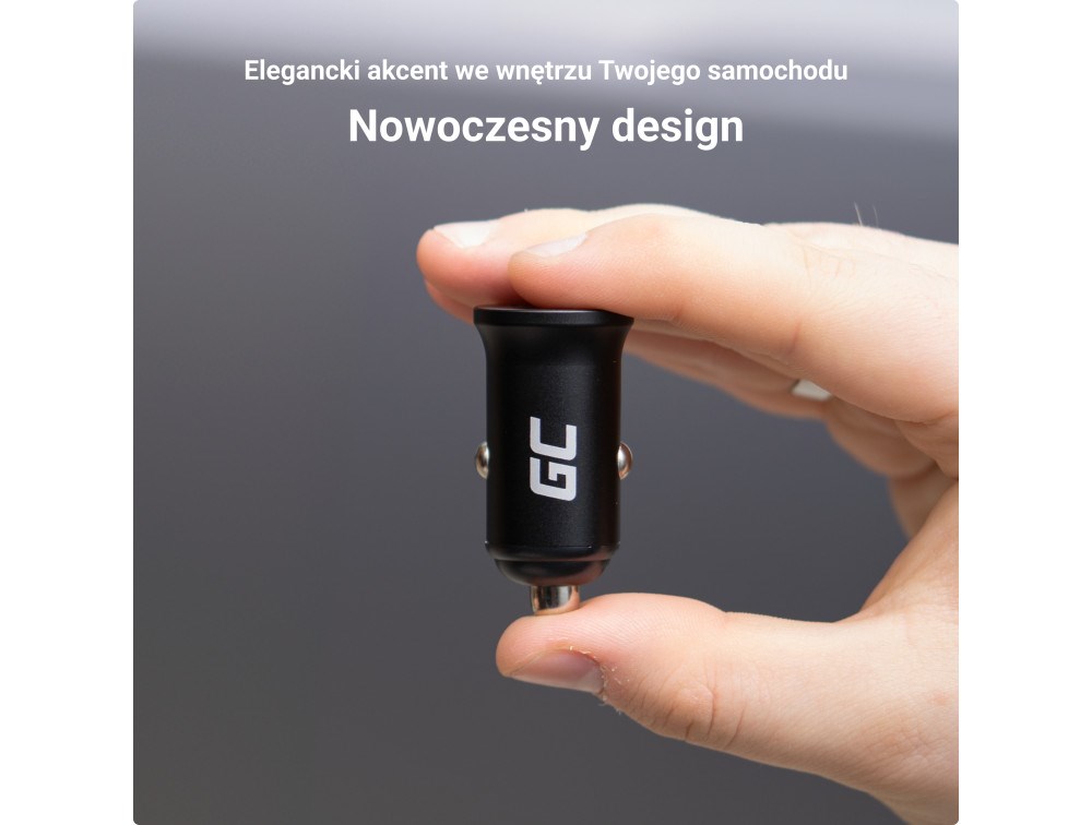 USB Punjač GREEN CELL GC CADM-GC-38AC (38W, 1x USB-C, USB-A, crna, za mobitel, tablet, pametni sat, prijenosni zvučnik, power bank)-7