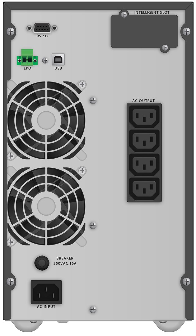 Neprekidni napajanjač POWER WALKER VFI 2000 TG (Online, dvostruka konverzija, 2 kVA, 1800 W, 4 AC izlaza)-1