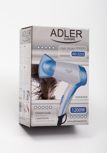 Sušilo za kosu ADLER AD 2222 (1200W, sklopiva ručka, plavo/bijelo)-4