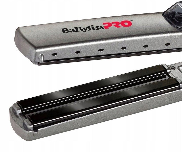 Pegla za kosu BaByliss Pro Ultrasonic Cool Mist BAB2191SEPE (srebrna, EP Technology 5.0 keramičke ploče 28 × 110 mm, ultrazvučna Cool Mist funkcija, 5 temperatura 150–230 °C, digitalni display)-3