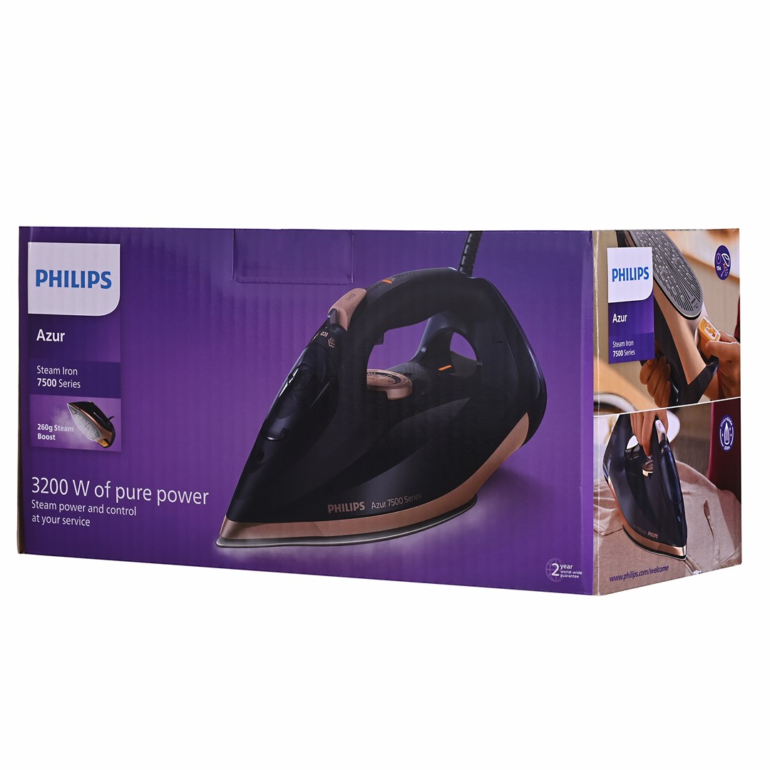 Parno glačalo PHILIPS Azur 7500 Series DST7510/80 (3200W, 260g/min udar pare, SteamGlide Elite)-7