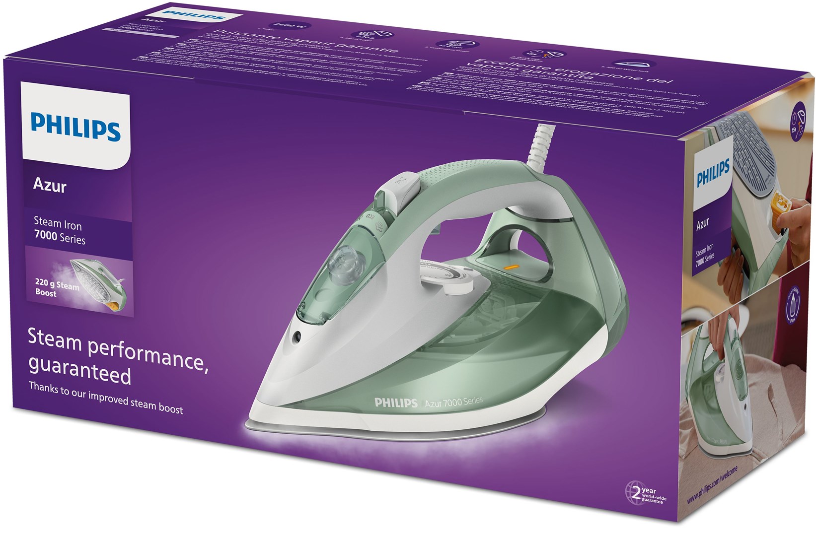 Parni glačalo PHILIPS 7000 series DST7012/70 2600 W (SteamGlide Plus, 0.3 L, 220 g/min)-7