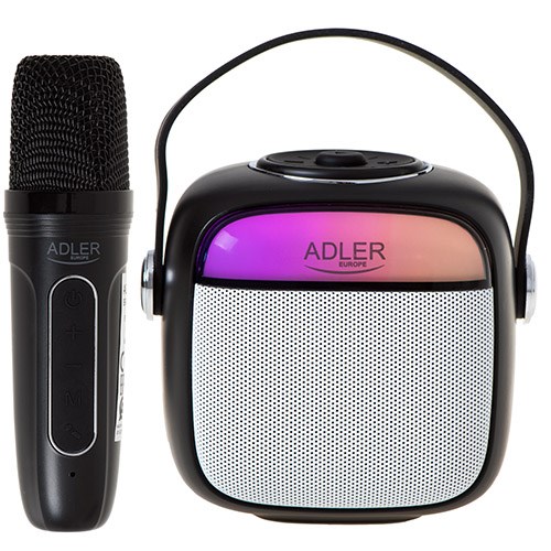Karaoke zvučnik s mikrofonom ADLER AD 1199 (Bluetooth, USB, AUX) crni-0