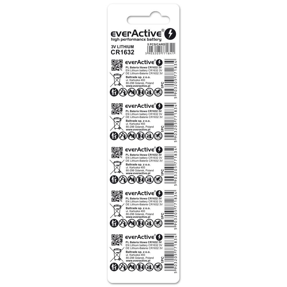 Lithium battery mini everActive CR1632 5 pcs.-1
