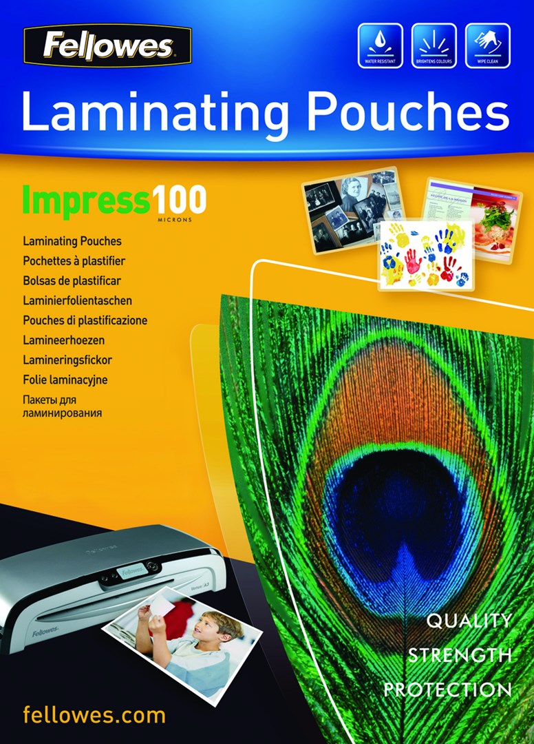 Folija za laminiranje FELLOWES A4 Glossy (100 mikrona, 100 komada)