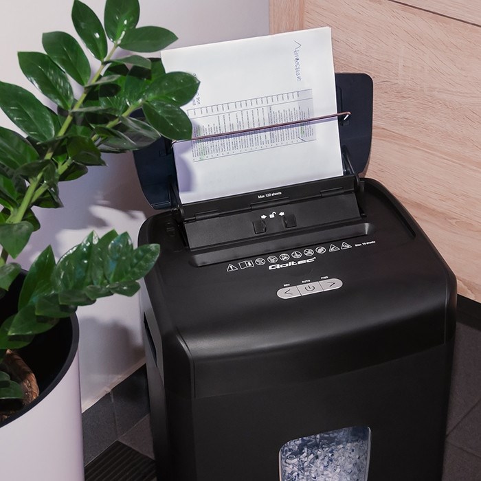 Qoltec 50326 paper shredder Micro-cut shredding 62 dB 22 cm Black-3