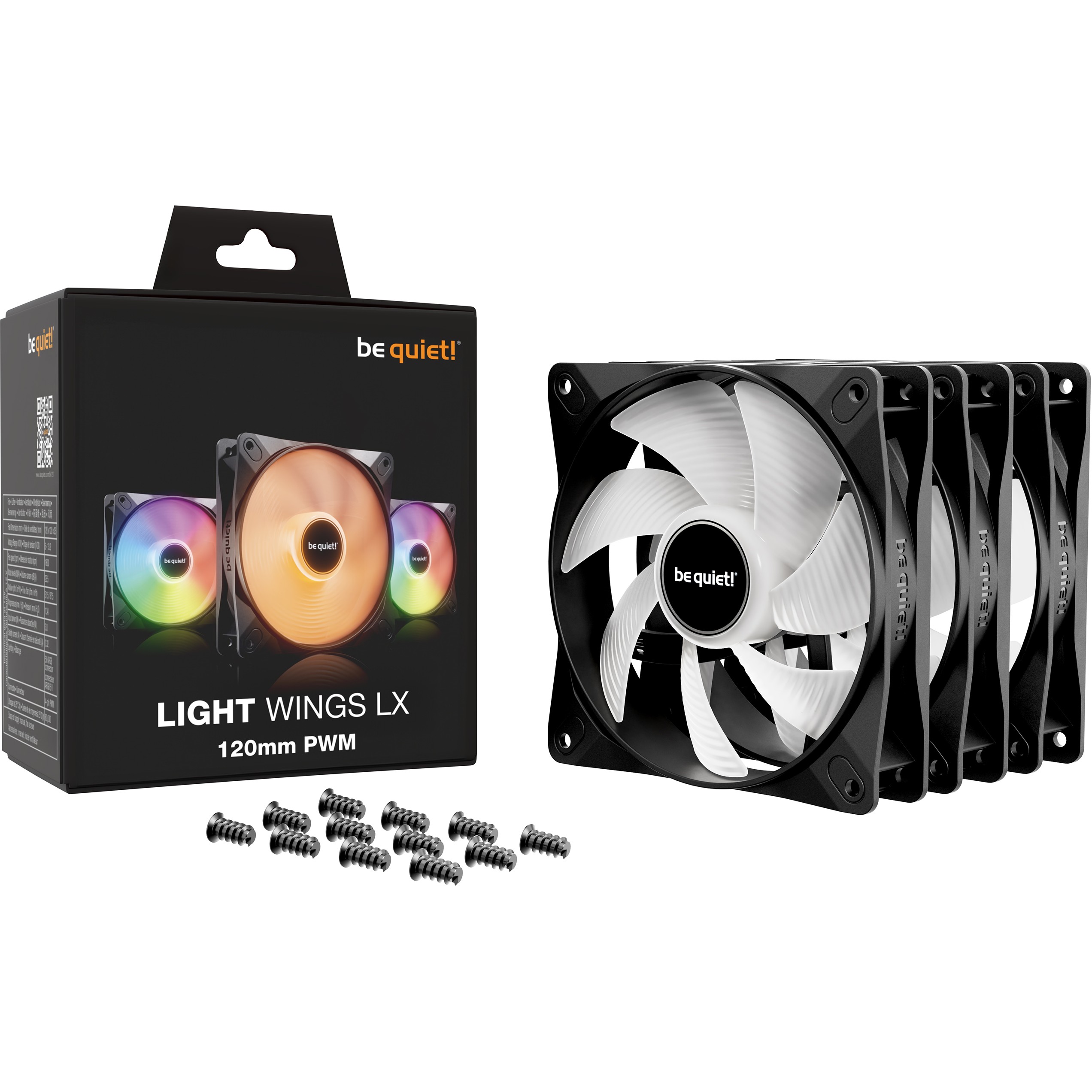 Ventilator BE QUIET! LIGHT WINGS LX 120mm (12 cm, 1600 RPM, 3 kom)-3