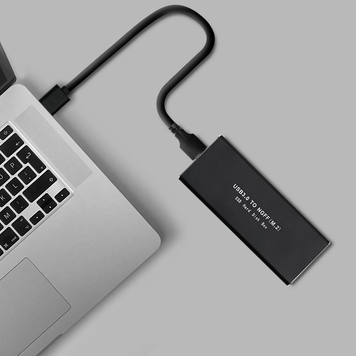 Qoltec 51854 Hard drive Enclosure M.2 SATA SSD NGFF | USB 3.0-3